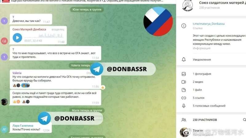 “士兵的母亲”群组聊天记录