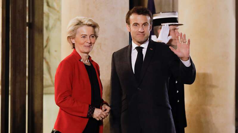 马克龙、冯德莱恩访华 空客在内的60名高管随行