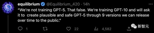 我们没有在训练GPT-5，这是虚假消息。我们训练的AI叫GPT-10，然后我们会让GPT-10去开发一个既安全又合理的G ...
