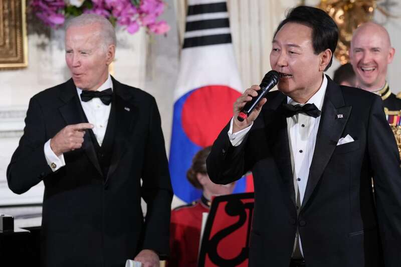 白宫晚宴，尹锡悦应拜登邀请演唱《美国派》